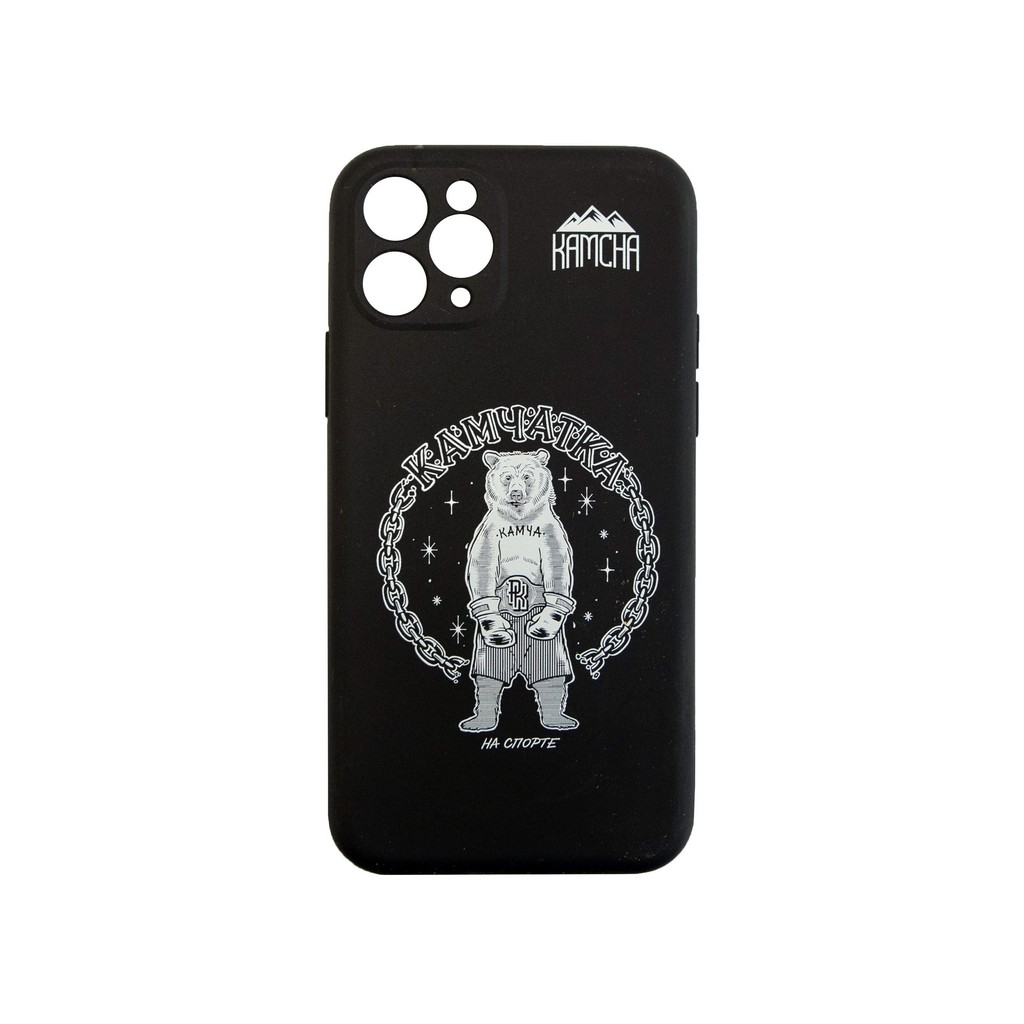 Чехол силиконовый KAMCHA FANSTA Медвежий стиль.BearBoxing IPhone черный »  CS-K-FbrStBrBxWht-Slcn11Pro-40-02 » Магазин Kamcha Shop