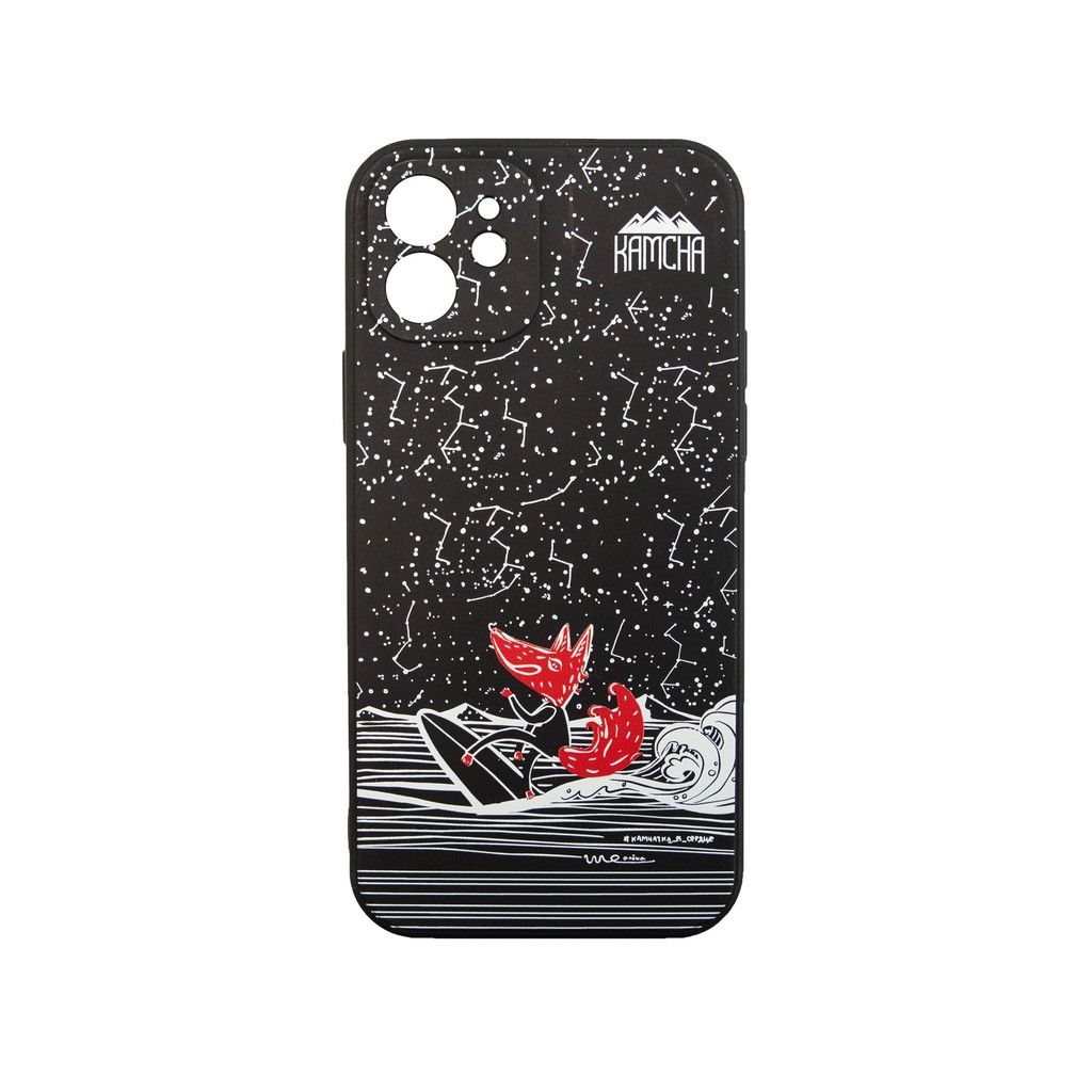 Чехол силиконовый KAMCHA Fox Night IPhone черный » CS-K-FxnMlt-Slcn12-40-02  » Магазин Kamcha Shop