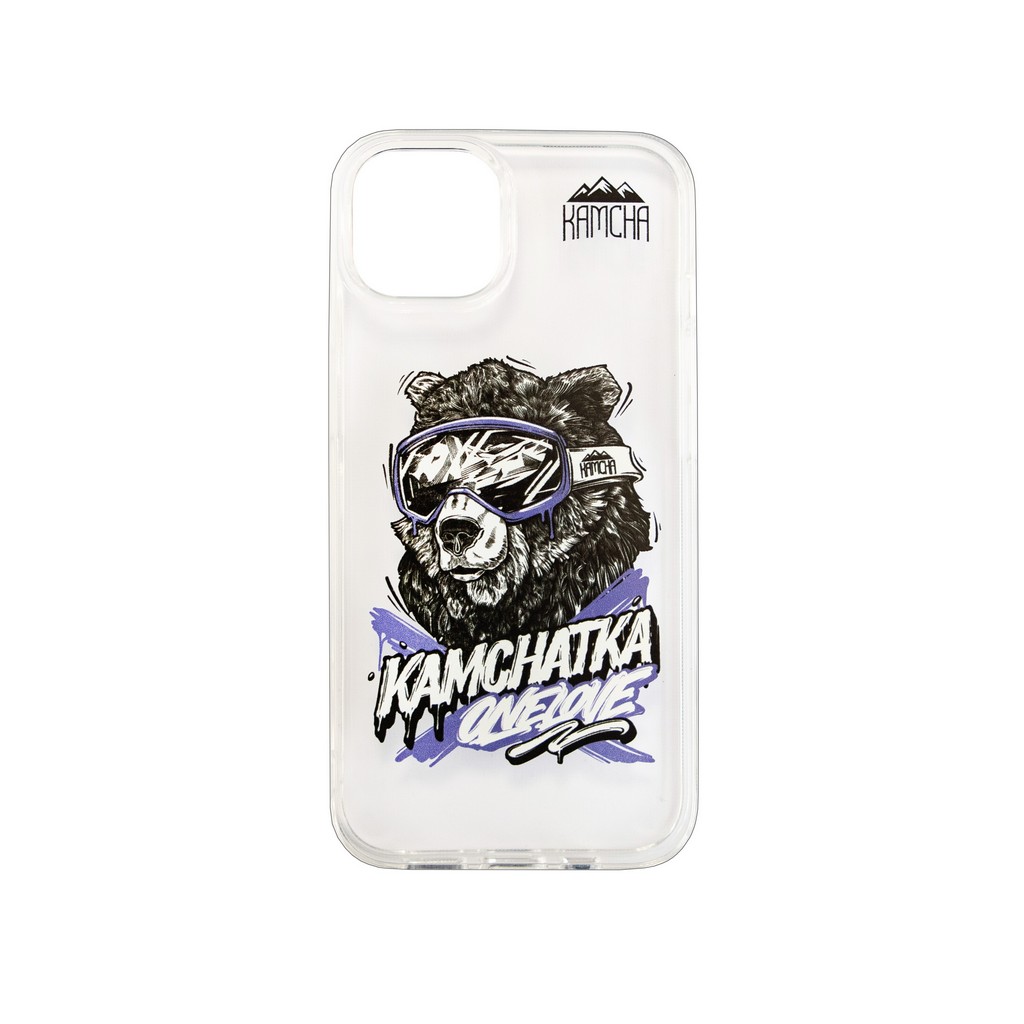 Чехол силиконовый KAMCHA Мишка Fans IPhone прозрачный