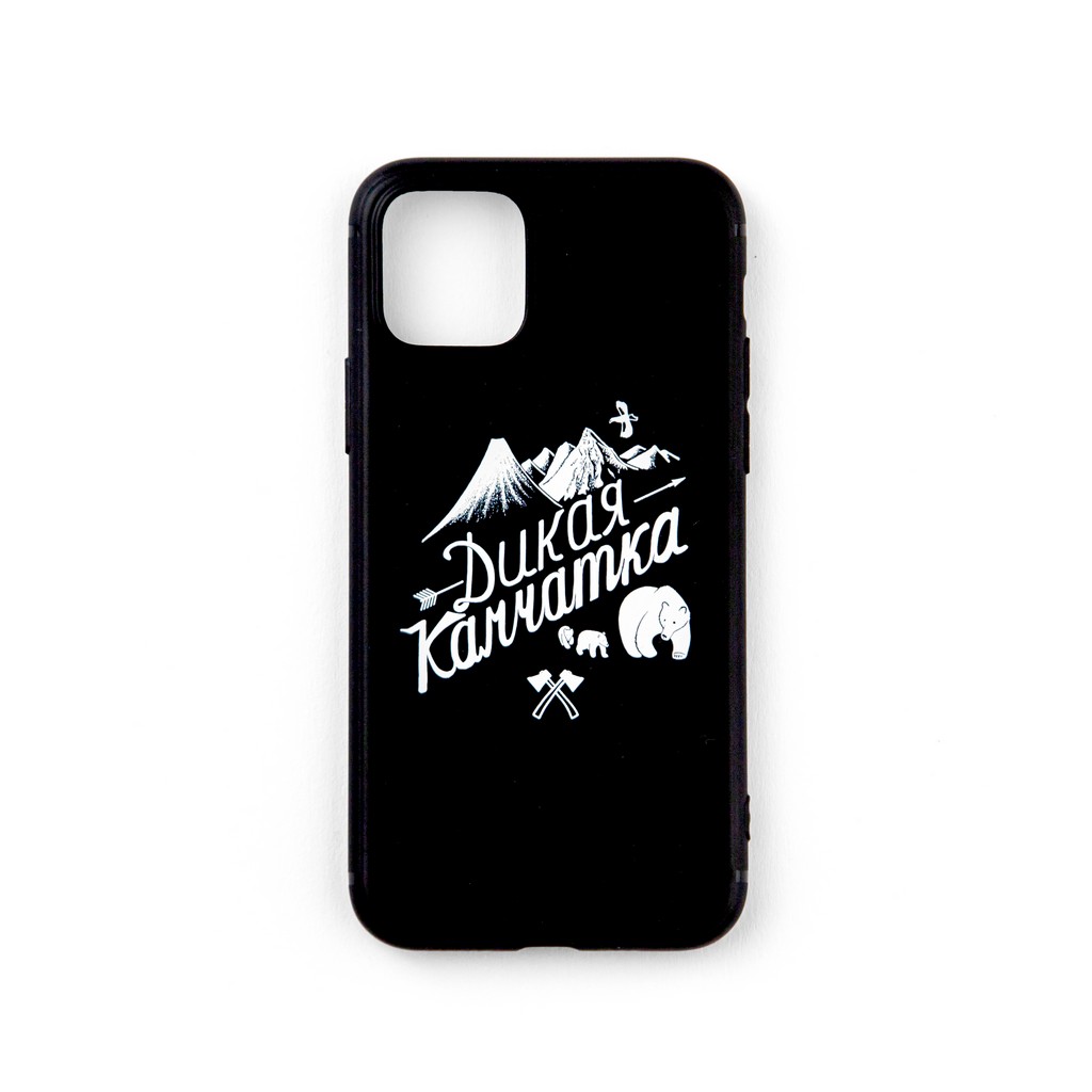 Чехол силиконовый KAMCHADAL Дикая Камчатка unisex IPhone черный »  CS-KD-WldWht-Slcn11Pro-40-02 » Магазин Kamcha Shop