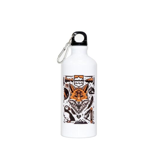 Бутылка для воды KAMCHA FANSTA Fox unisex 600 мл белый-B-K-FfoxOg-Mt600-01-01