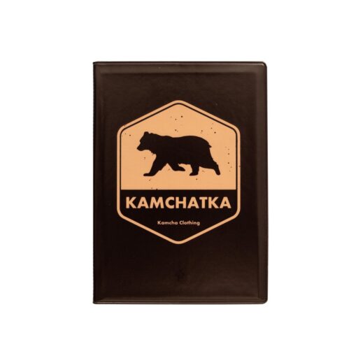 Обложка на паспорт KAMCHA CrossBear   кофе-ID-K-CrsBej-Pvh-23-03