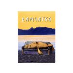 Обложка на паспорт KAMCHADAL Сивуч на диване   желтый/темно синий-ID-KD-Seel-Pvh-05&20