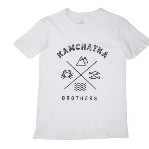 Футболка Kamchatka Brothers Cross unisex  белый-T-BR-CrossBlk-01-01